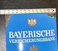 Image 4 of Vintage (ca. 1950s) German Bavarian Insurance Agency (Enamel) Sign