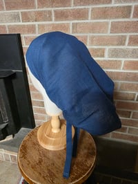 Image 3 of Linen Tichel in Perfect Blue