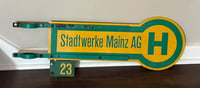 Image 2 of Vintage (ca. 1970s/80s) German (Aluminum & Steel) City Bus Stop Sign