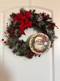 Image 4 of Jolly Santa Christmas Wreath 