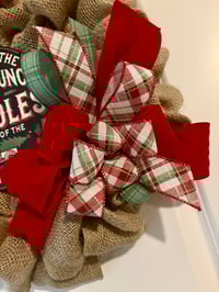 Image 4 of Nuthouse Christmas Burlap Wreath 
