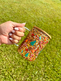 Image 3 of 15oz Glass Santa Snow Globe Mug 