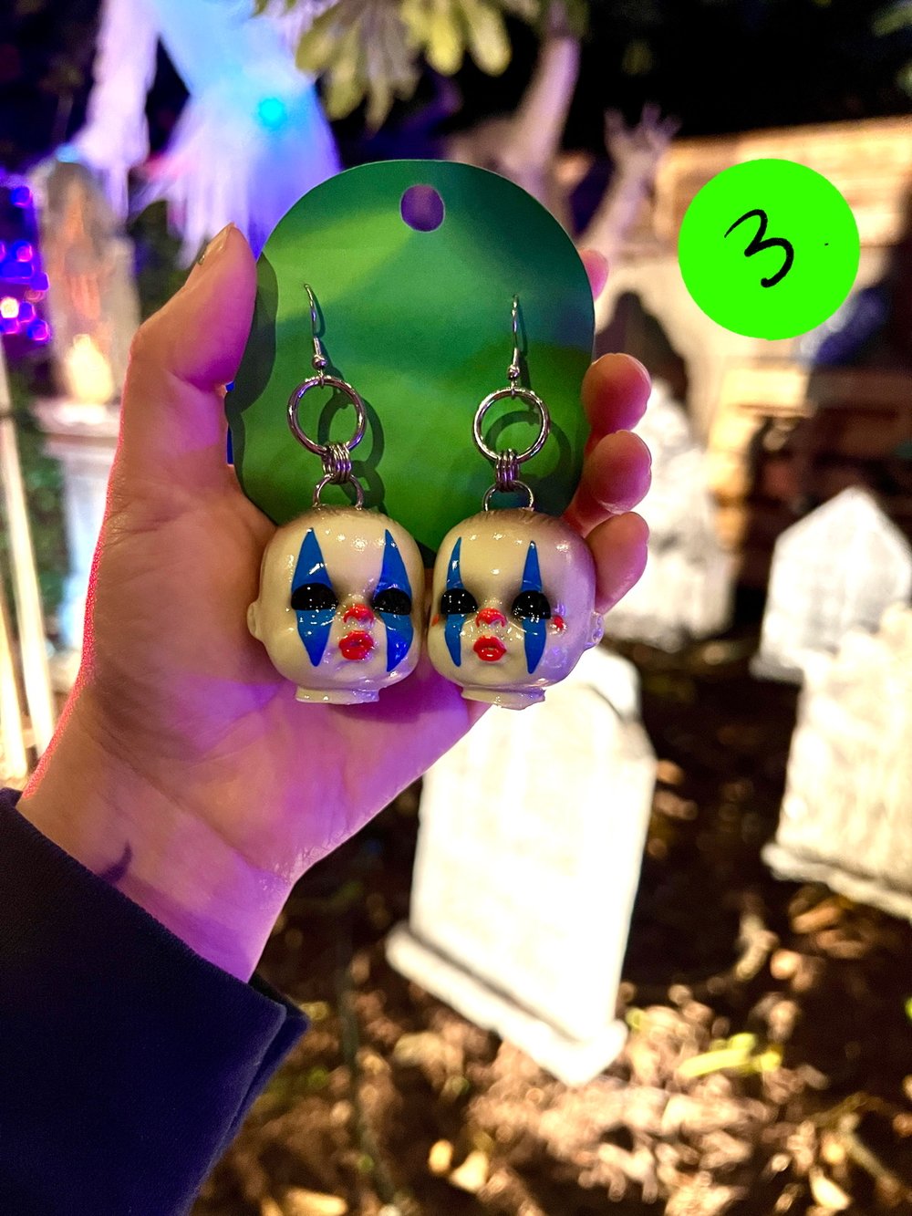 clown bb earrings