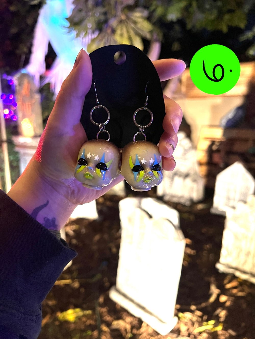 clown bb earrings