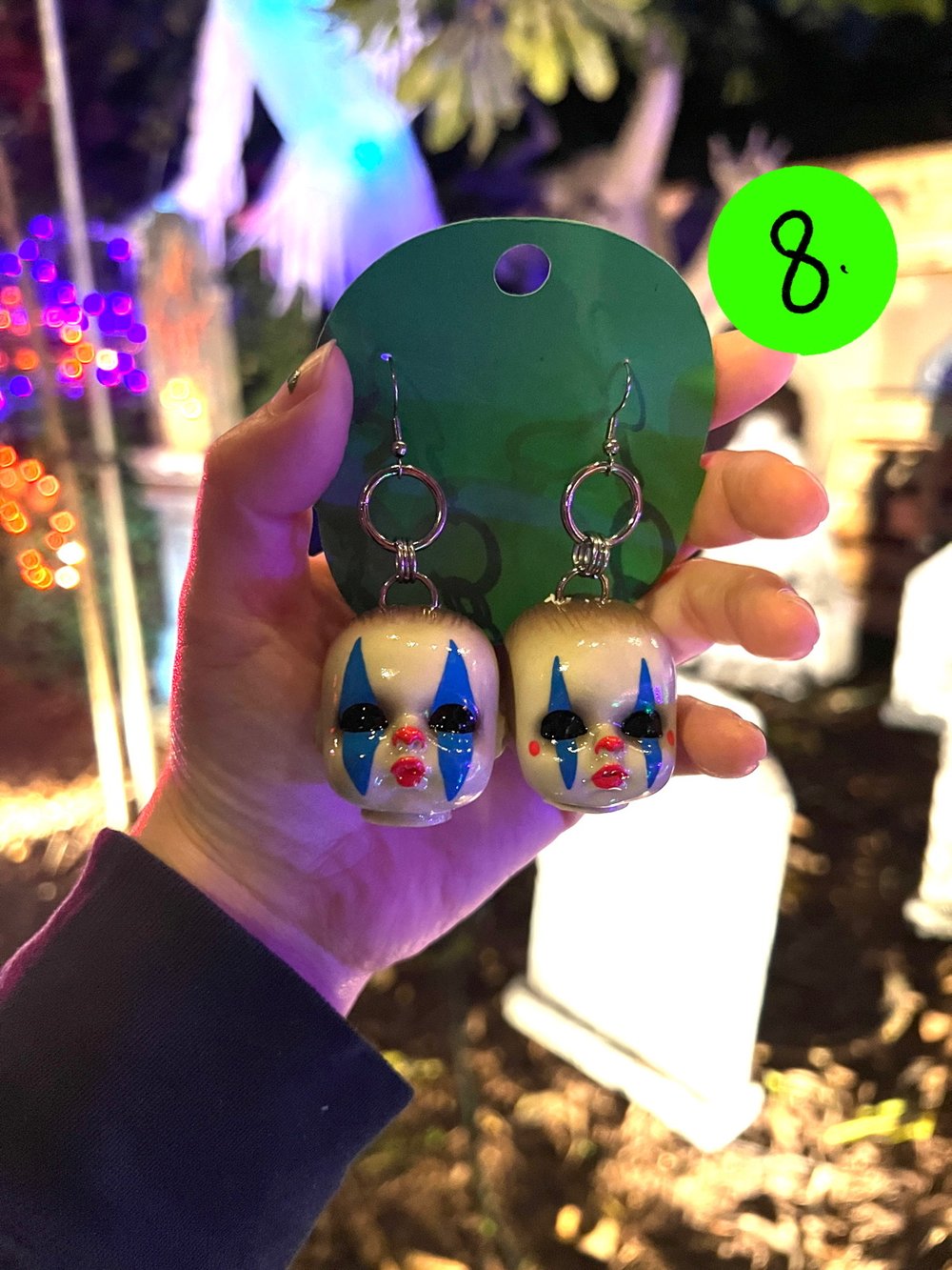 clown bb earrings