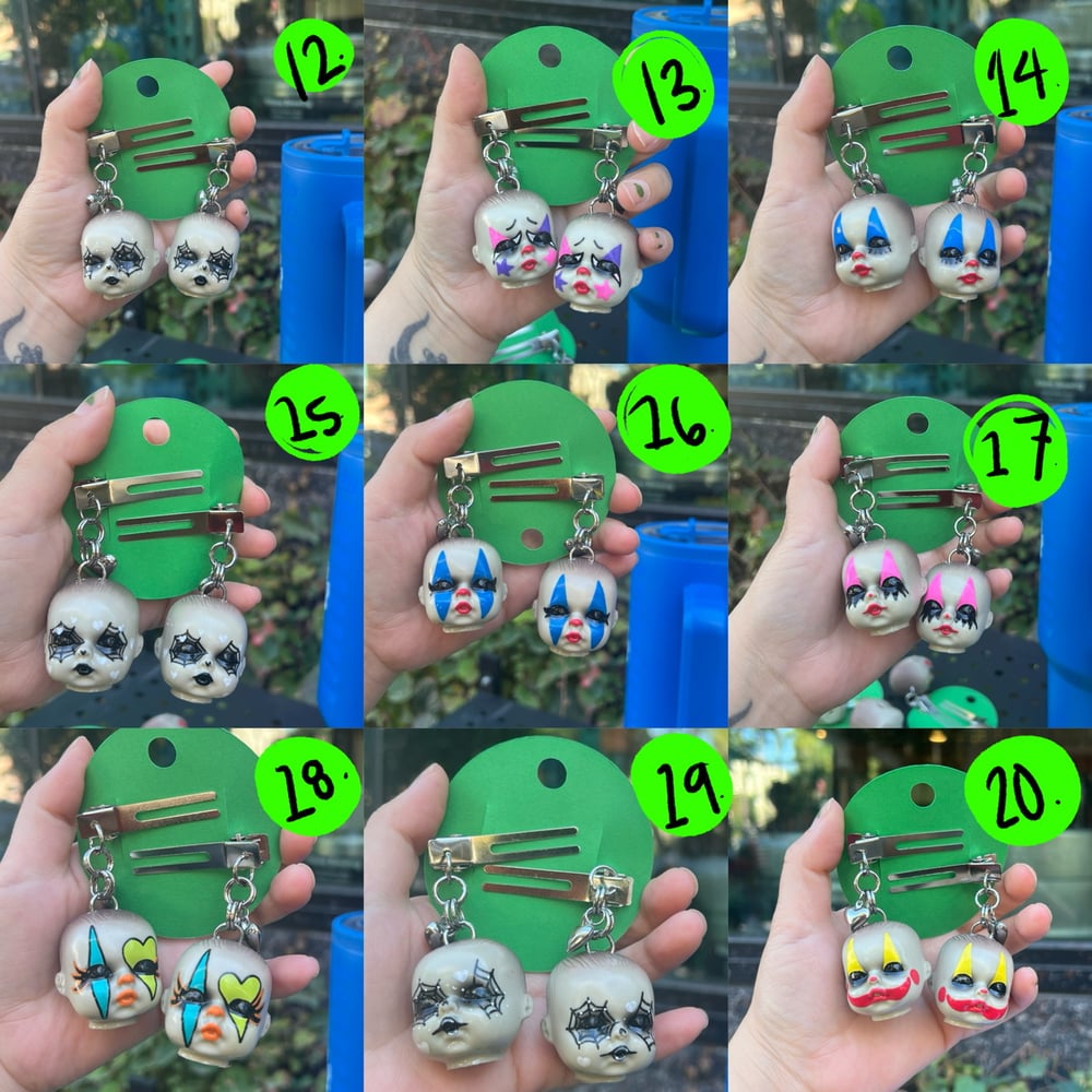 clown bb hairclips