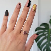 Image 5 of Pink Ruby Bezel Ring - Size R