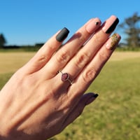 Image 4 of Pink Ruby Bezel Ring - Size R