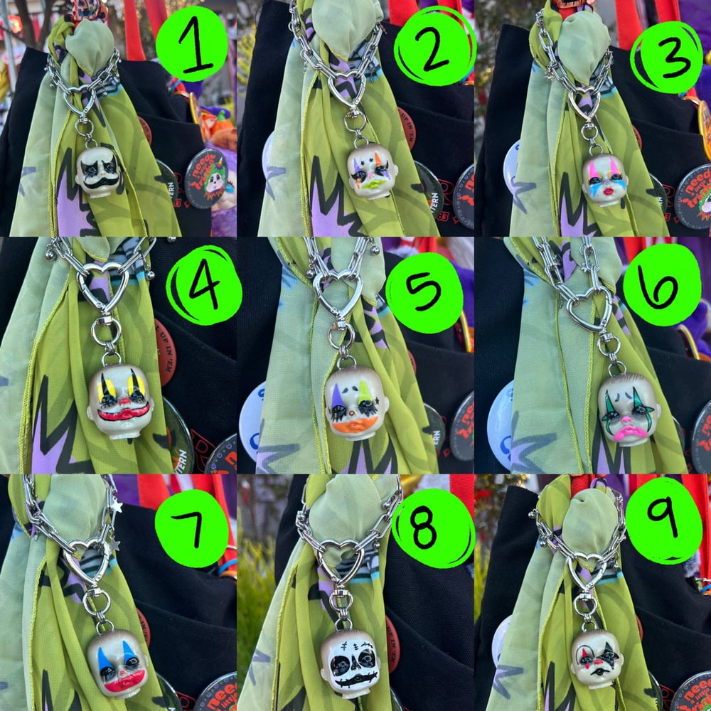 clown bb bag charm/keychains