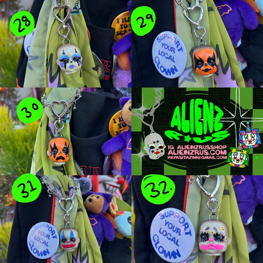 clown bb bag charm/keychains
