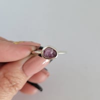 Image 3 of Pink Ruby Bezel Ring - Size P