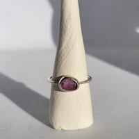 Image 1 of Pink Ruby Bezel Ring - Size P