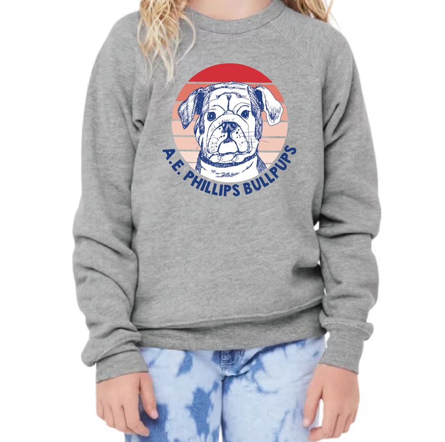 Image of Youth Retro Dawg Sweatshirt on Athletic Gray