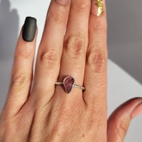 Image 5 of Pink Ruby Bezel Ring - Size Q