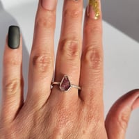 Image 3 of Pink Ruby Bezel Ring - Size Q