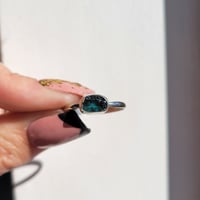 Image 4 of Teal Tourmaline Ring - Size O