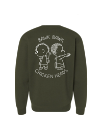 Image 3 of Chicken Heads. Crewnecks. 6 Colors.