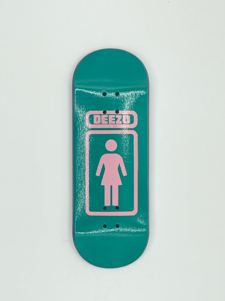 Image of Old Mold Graphic Blem - Painted Girl Replica Teal / Pink