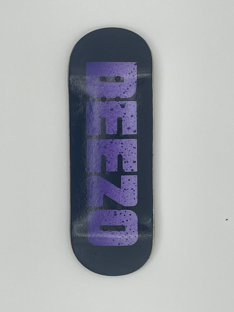 Image of Old Mold Graphic Blem - Painted Deezo Logo Purple Splatter / Black