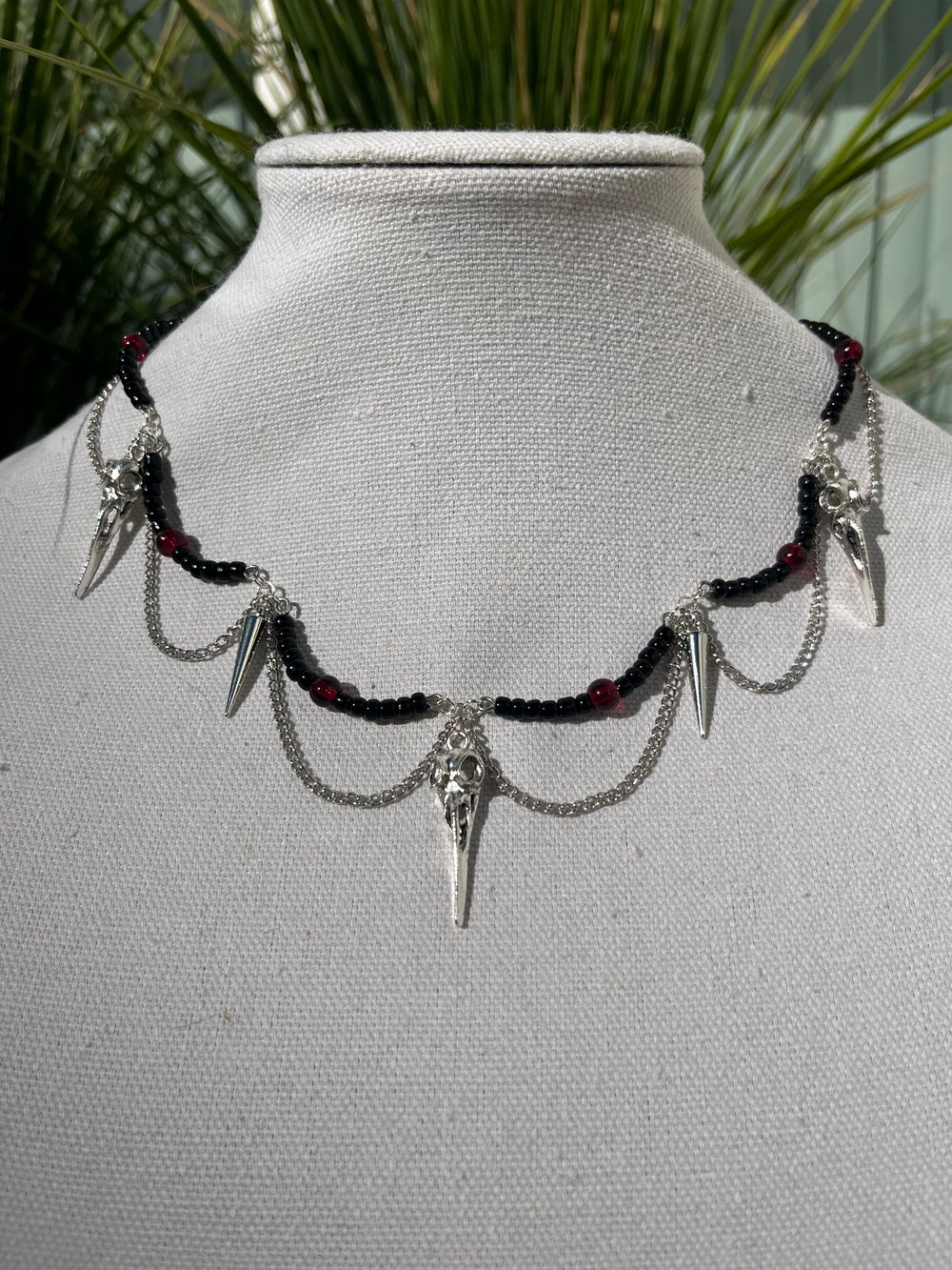 Image of Bird skull chocker