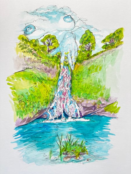 Image of Original Waterfall II 11”x14”