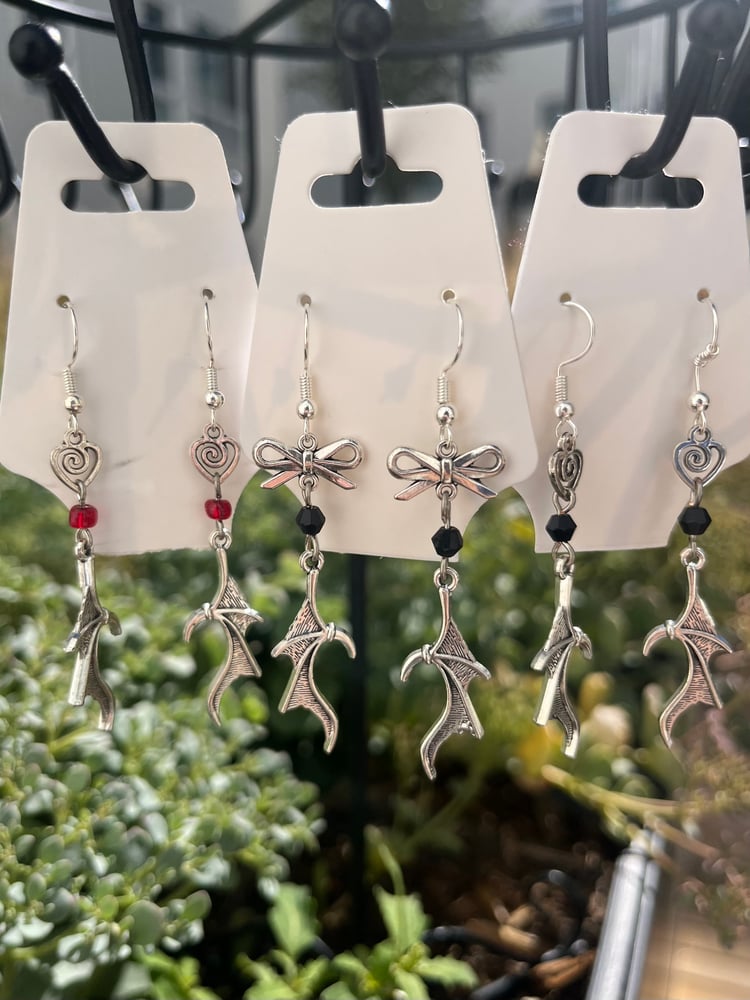 Image of Bat Wing Earrings / Glasses Charms