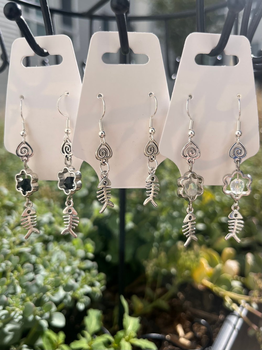 Image of Fishbone Earrings / Glasses Charms