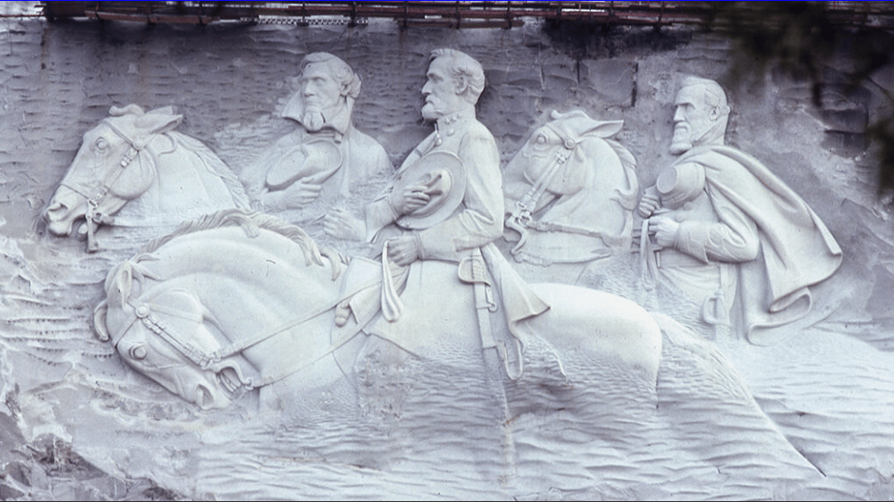 #175-CIVIL WAR SALE: PIECE OF GRANITE FROM STONE MOUNTAIN--BOXED AS WORK WAS UNDERWAY