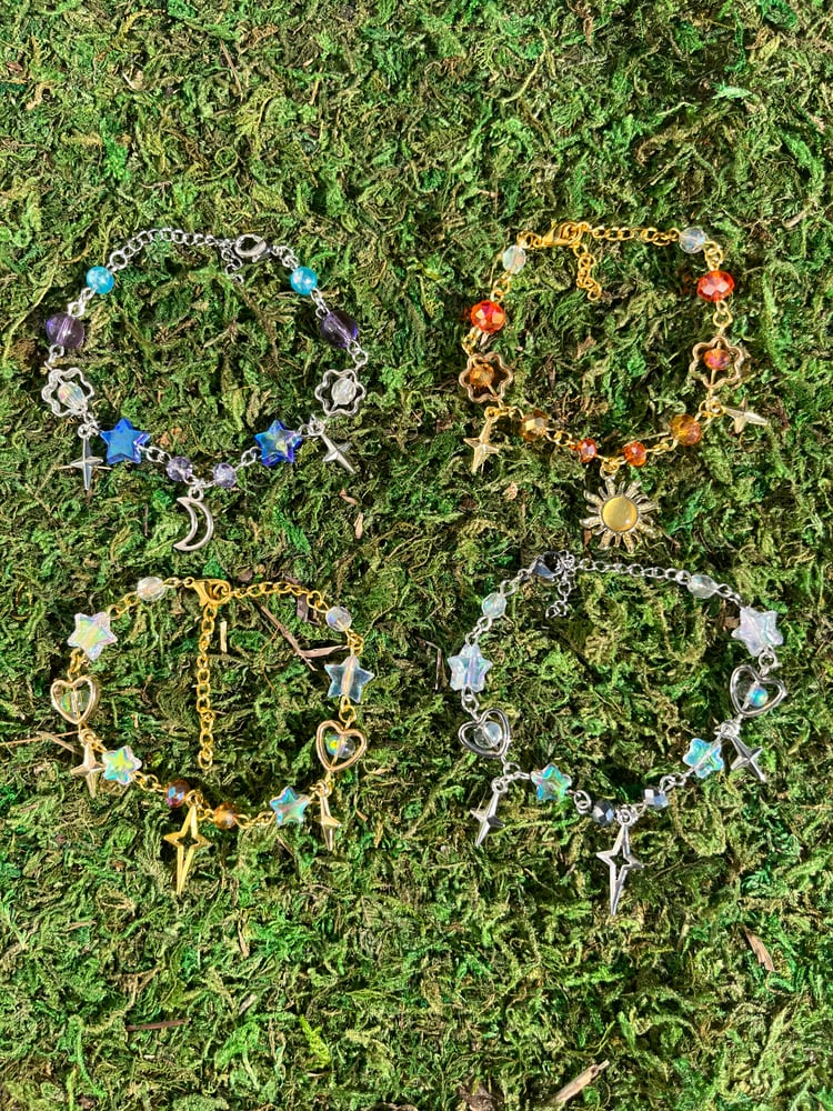 Image of Sun, Moon, and Star Bracelets
