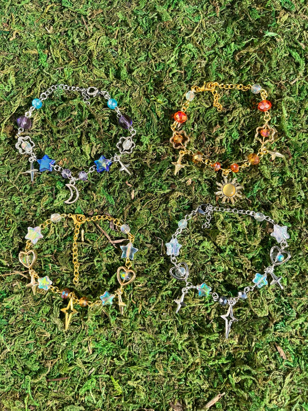 Image of Sun, Moon, and Star Bracelets