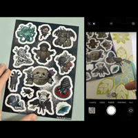 Image 2 of Fear & Hunger 5x7" Sticker Sheet - The Divine and Friends