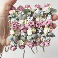 Image 1 of mini halo vieux rose et vieux vert