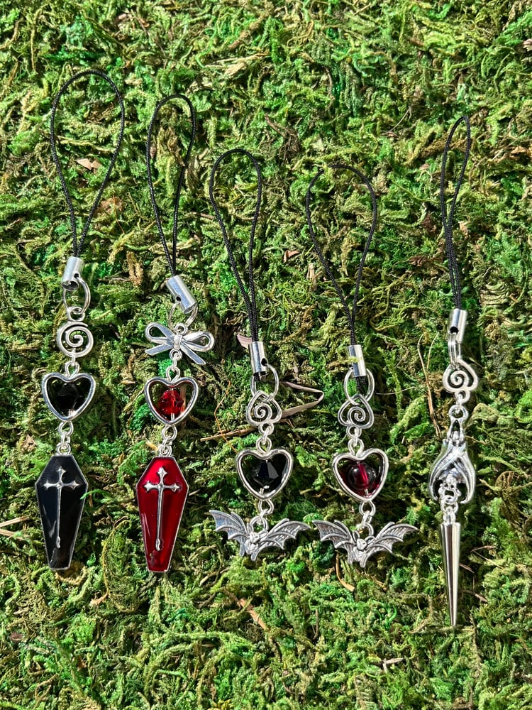 Image of Silver Gothic Phone Charms