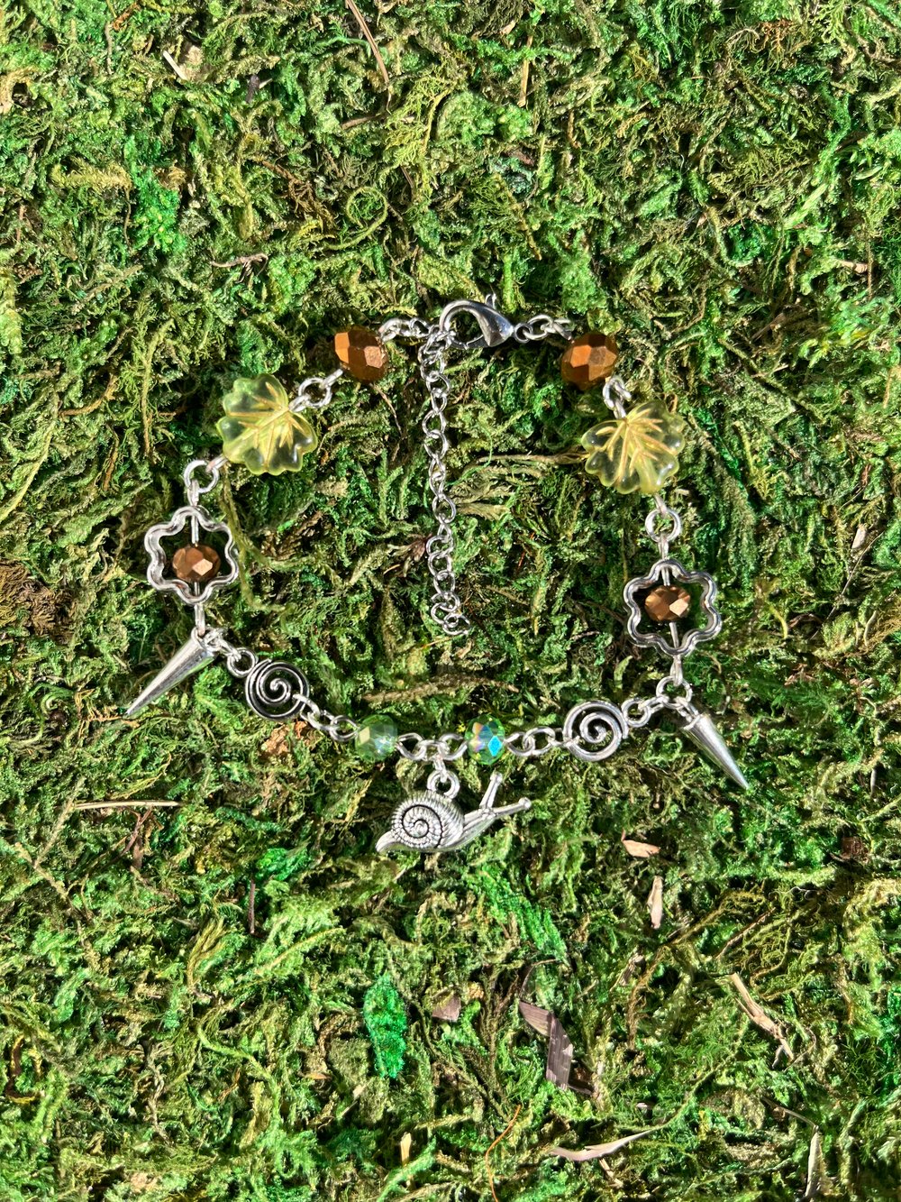 Image of Snail Charm Bracelet