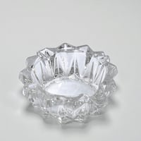 Image 1 of Ancien cendrier Art Déco en verre moulé rond - Reims - années 30 - Vide-poche en verre