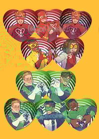 [PREORDER] Lantern and Speedster Holographic Heart Pins