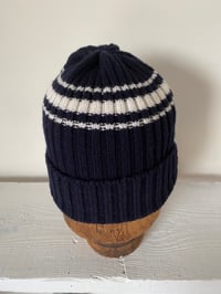 Image 7 of Beanie - Navy with white stripe £55.00