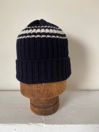 Image 5 of Beanie - Navy with white stripe £55.00