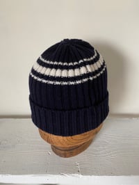 Image 9 of Beanie - Navy with white stripe £55.00
