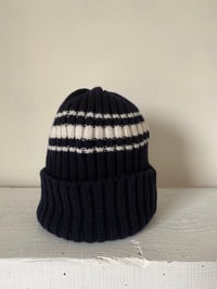 Image 12 of Beanie - Navy with white stripe £55.00