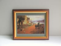 Image 3 of The Inn on the Estuary by Leghe Suthers (1800s) Vintage Art Print in Wooden Frame