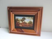 Image 2 of Landscape Stream & Watermills by Meynder Hobbema (b 1638) Small Vintage Print, Framed (frame wear)