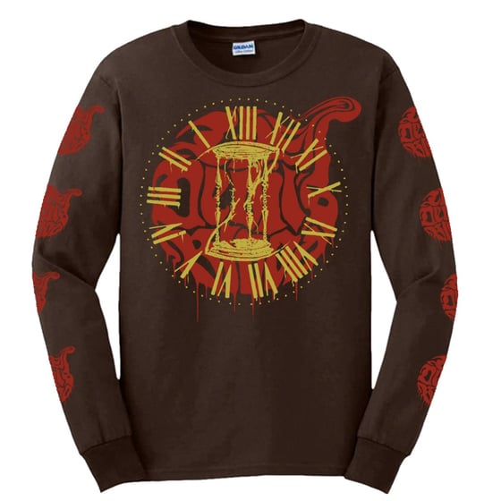 Image of The Devil's Blood Clock Brown Long Sleeve T-Shirt