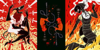 Image 2 of Chainsaw Trio - Makima, Blood Devil & Bomb Devil Art Prints