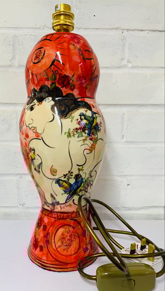 Image of Red Lamp base