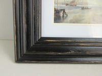 Image 7 of John W. Carmichael Dutch Boats Nautical Seascape, Small Vintage Art Print, Framed
