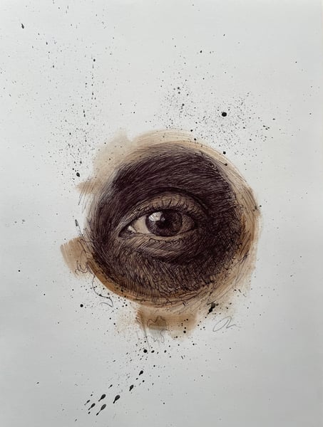 Image of Eye Study Ink & Oil 