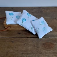 Image 3 of Handprinted Lavender Bag Bundle – Blue Flower Design