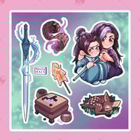 Image 1 of „Let me pet you A-Qiao” sticker sheet