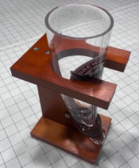 Breweries of America / #mikevsbeer Glass Viking Horn Mug with wooden stand (screw construction)